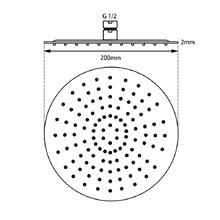 Euro 200mm Thin Shower Head
